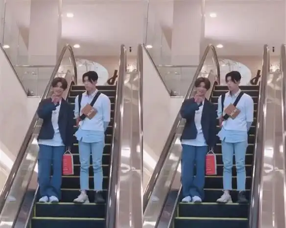 路人镜头下的黄明昊与王子异,真实身高被曝,网友:差距一目了然