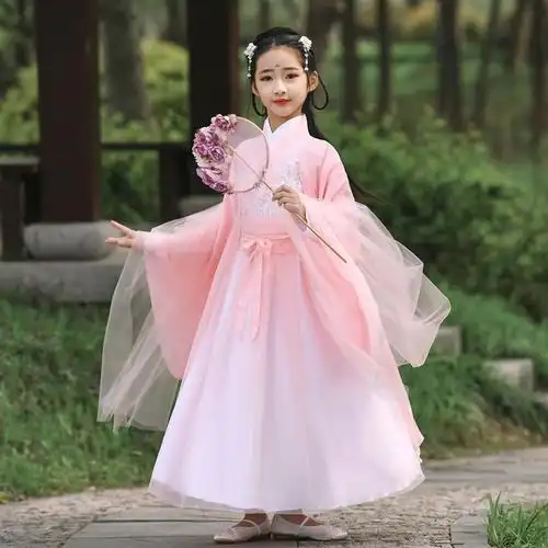 古装汉服女童夏杨紫锦觅同款香蜜仙女服中国风古代公主演出服摄影