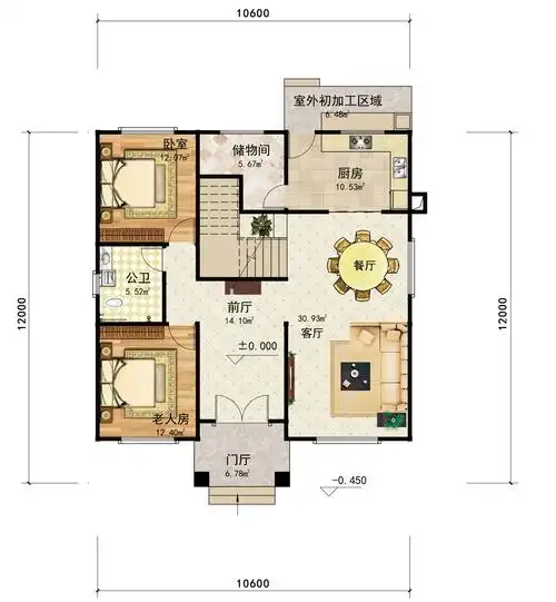 别墅户型图-自建房布局设计