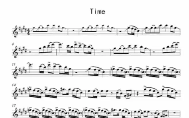 time 无萨克斯伴奏