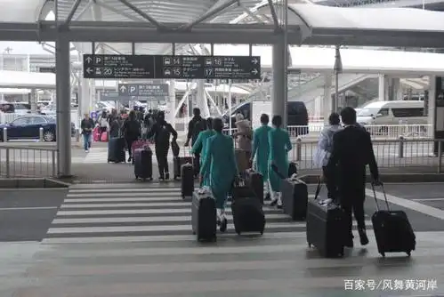 东京成田国际机场,到站的外国飞机乘务人员.