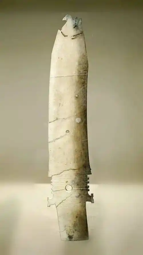 禁止出境展示的国宝|三星堆出土的"祭山图"玉边璋_祭祀_天地_古代