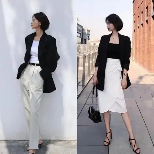 黑色西装怎么穿有新鲜感学会这些配色搭配很关键时髦又有气质