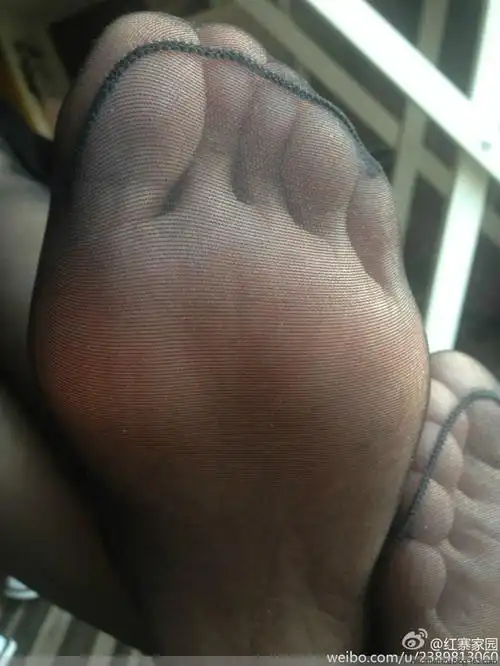 美女的红甲黑丝袜!