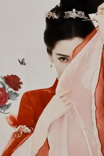 杨颖abangelababy金簪红衣造型