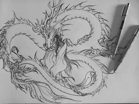 中国龙简笔画简单霸气中国龙简笔画简单霸气带颜色