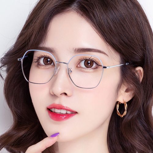 近视眼镜女大脸大框防蓝光防辐射眼镜女超轻配眼镜韩版度数可配潮