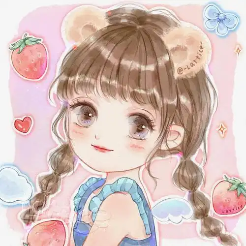 q版了,这次画了两个色调,可以和小姐妹一起换头像啦～参考0269