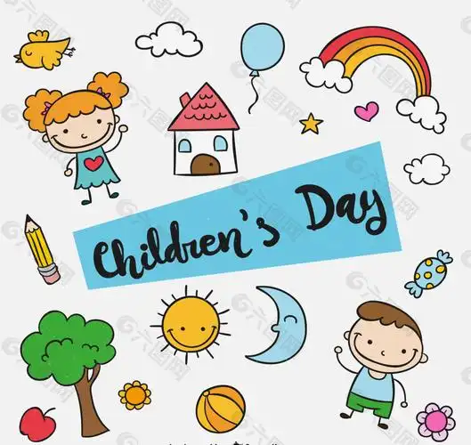 卡通儿童矢量素材