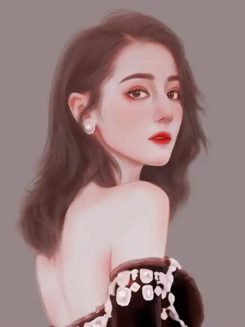 今天手绘一张迪丽热巴头像