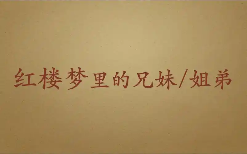 凤子的红楼一梦有儿有女凑成便是个好字红楼梦里的兄妹或姐弟全收录