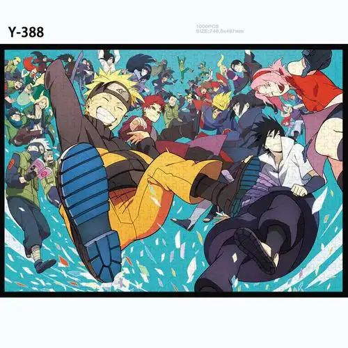 火影忍者拼图鸣人佐助木质1000片成人儿童玩具宇智波斑宇智波鼬 diy