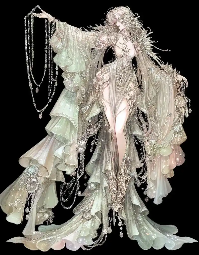 华丽长裙 | 高腰长裙穿搭梦幻礼服设计