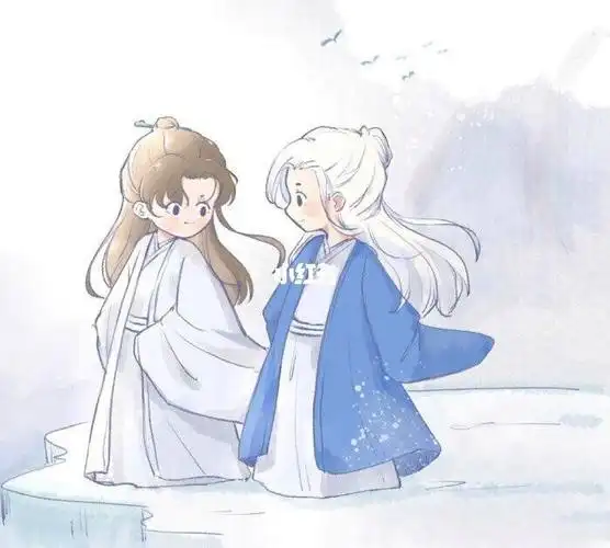 山河令,古风q版,周子舒,温客行山河令q版同人_山河令_插画_板绘_头像