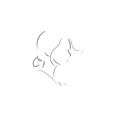 简约风线条女头,手绘极简线条头像_手绘_头像控