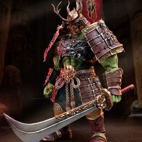 秘银工作室 1/10 魔兽 蛮骨兽人03 大师 武士 剑圣 可动人偶手办