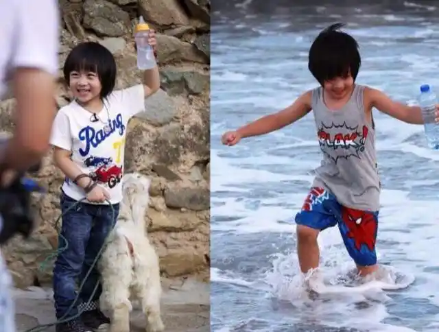 11岁kimi正面照终于曝光,专挑林志颖的优点长,网友:等你长大!