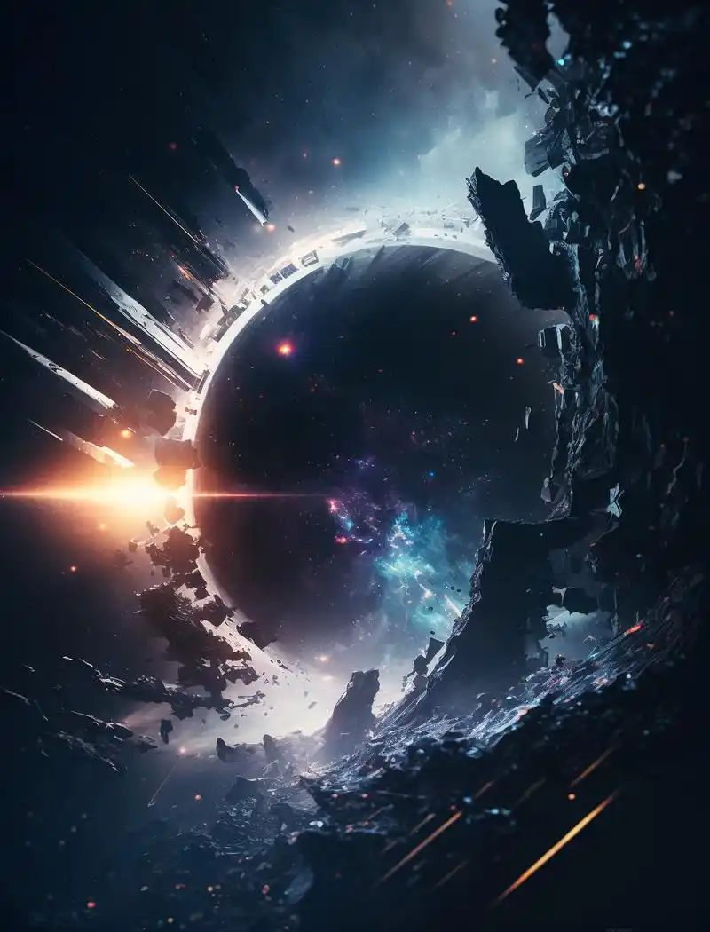 「ai出图」浩瀚宇宙海洋,科幻太空核心