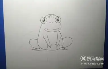 青蛙素描简笔画 - 简单简笔画