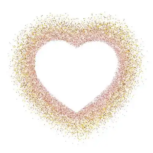金色小圆点组成的空心心形图案9038950图片素材