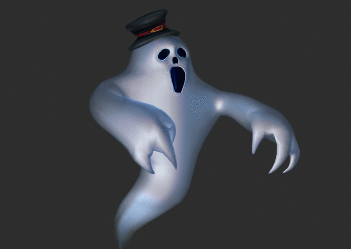 角色系列--可爱幽灵模型,幽灵,鬼,万圣_hanghangaixiuxiu作品_人物