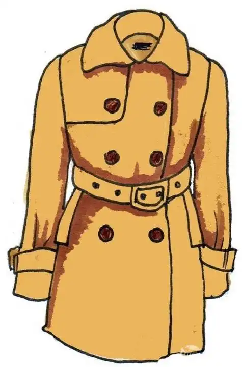 大衣衣简笔画彩色