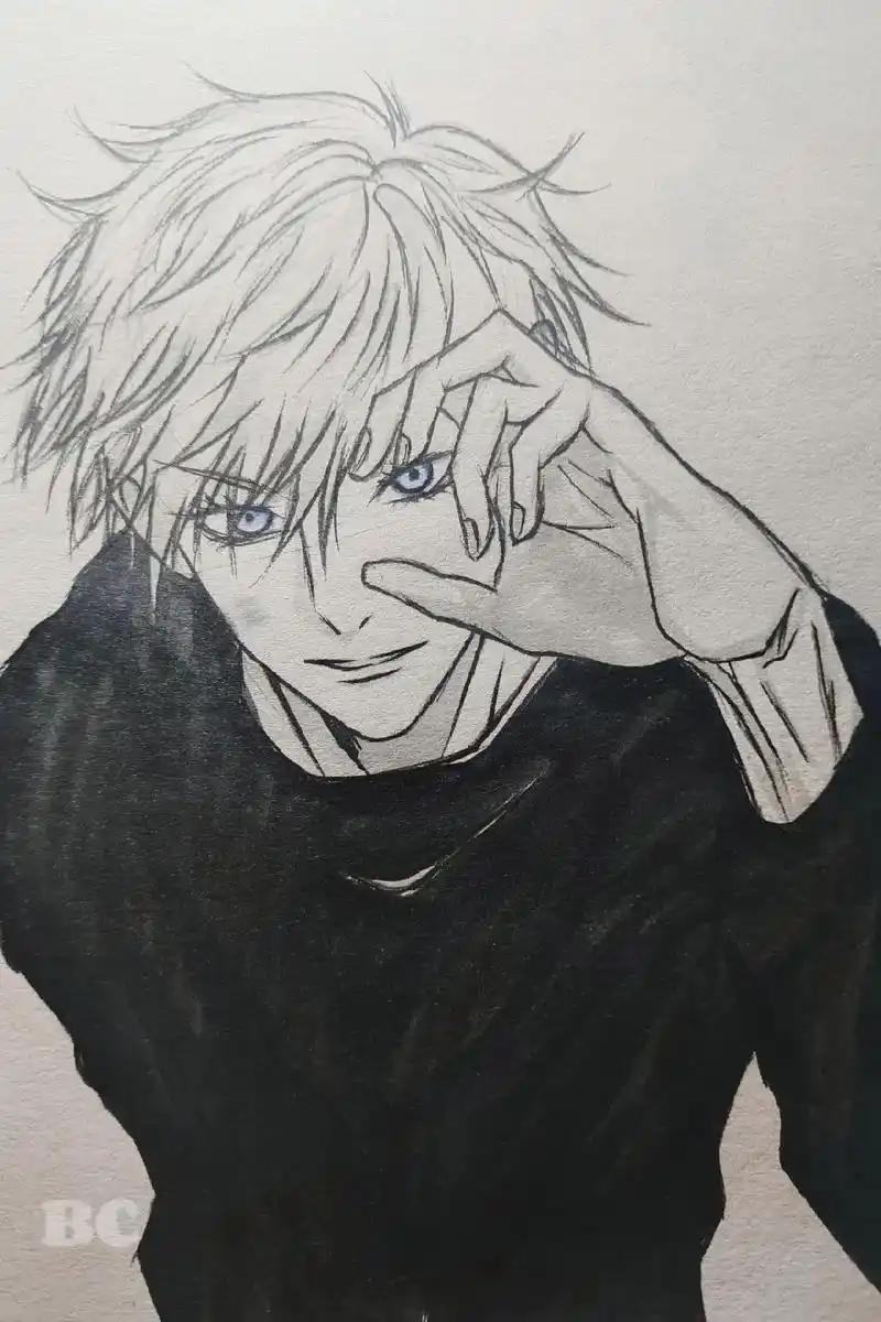 五条悟 #咒术回战 #手绘教程 #临摹 - 抖音