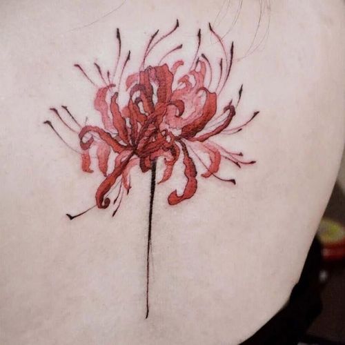 刺青包邮彼岸花纹身贴后背性感防水女持久仿真曼华珠沙大图案