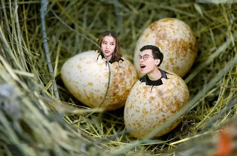 创意情侣夫妻后期合成照