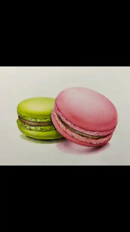 彩铅作品《马卡龙》