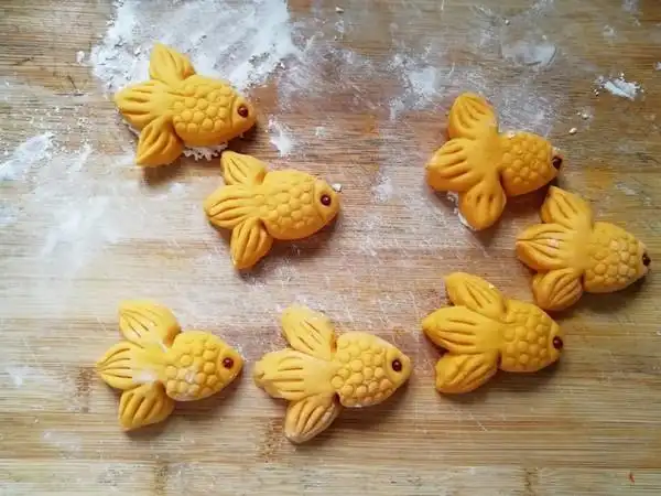 nikki201314做的花样馒头卡通小金鱼