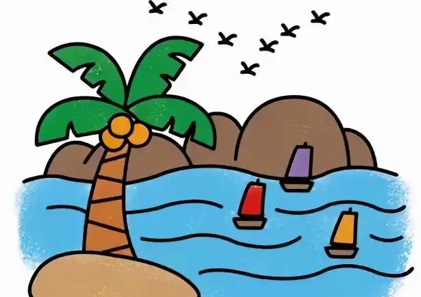 风景简笔画简单又漂亮风景简笔画