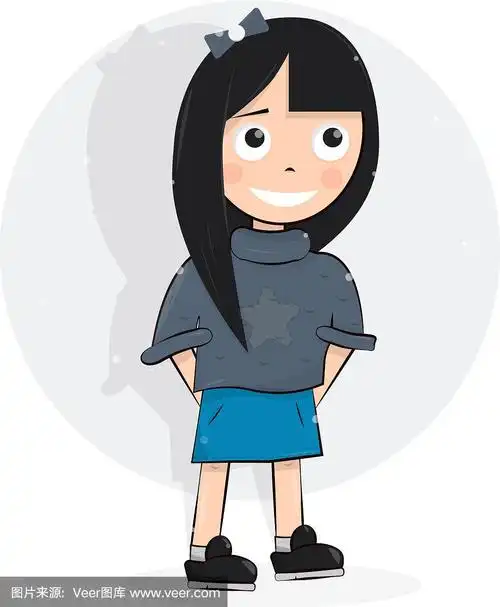 卡通人物的女孩