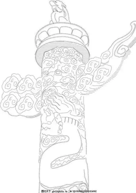 华表柱简笔画手抄报手抄报简单又好看