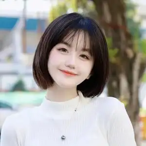 假发女短发夏减龄自然全头套波波头2021新款时尚真发全真人发齐肩