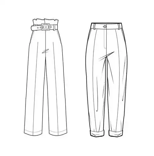 素材分享|牛仔裤款式图合集分享!