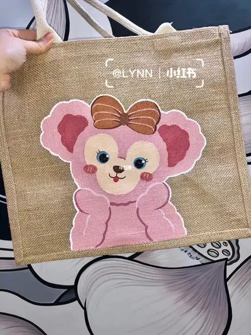 雪莉玫无印良品麻布袋手绘