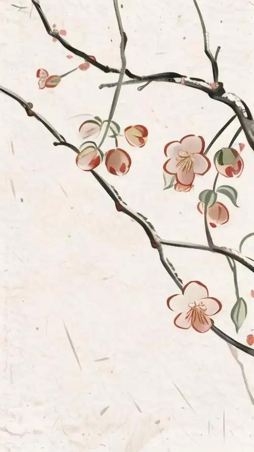 古风背景图竖屏,梅花雅致之美🌸