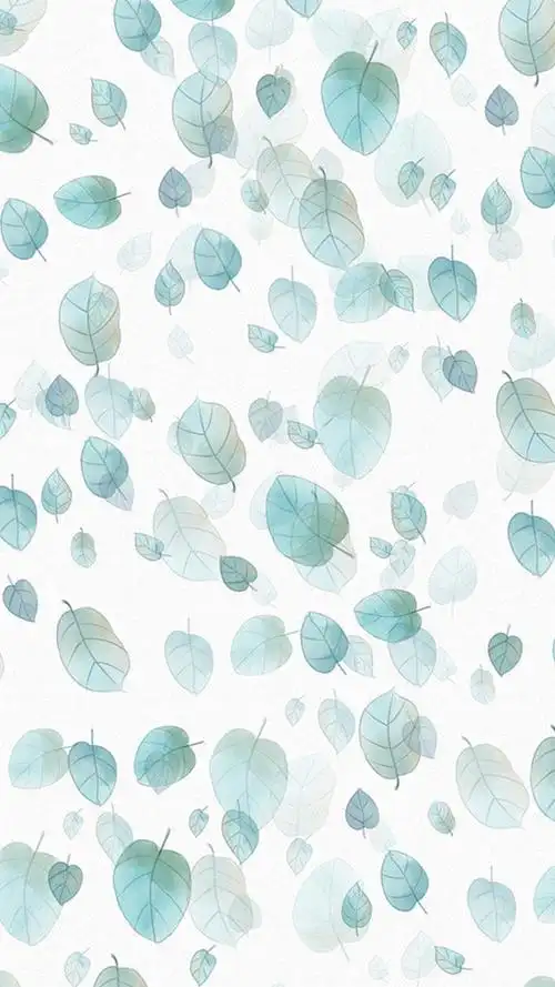 简约小清新树叶h5背景素材