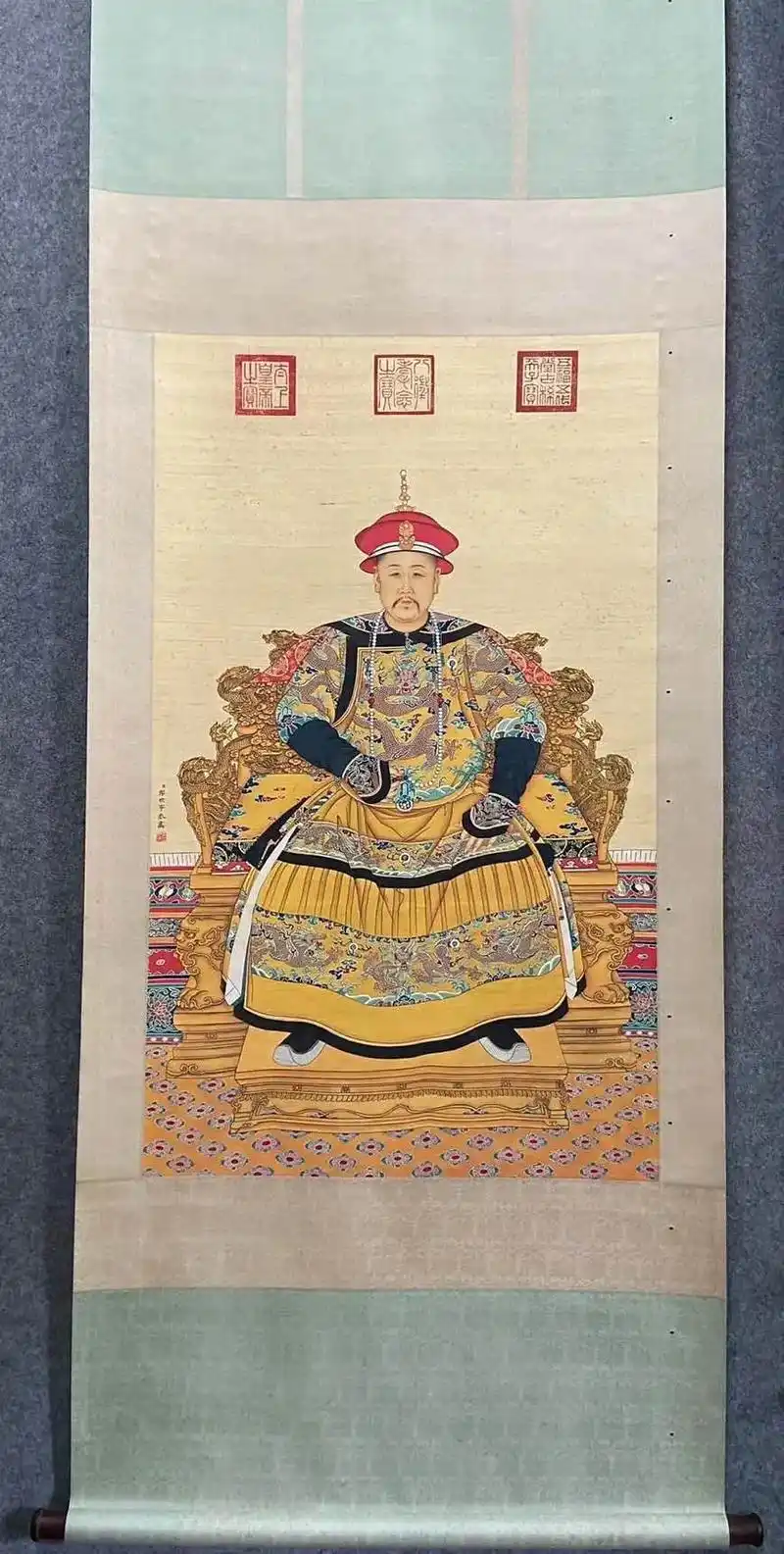 大清宫廷画师郎世宁恭绘雍正皇帝画像敬请广大藏友欣赏