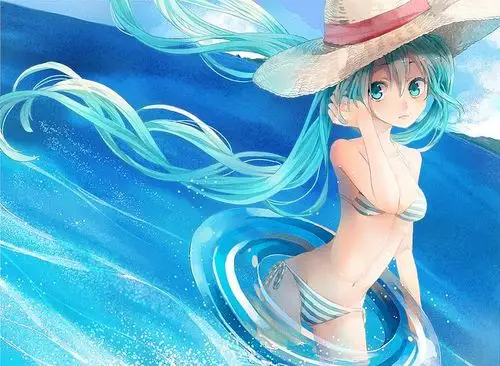 miku~(可放大) #初音# #二次元# #泳装