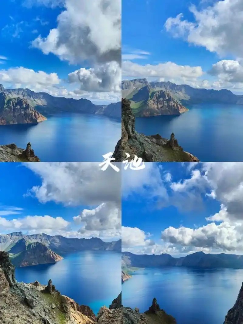 这个假期总要来一次长白山吧, 天池瀑布水量增加, 生命和流水抓紧时间