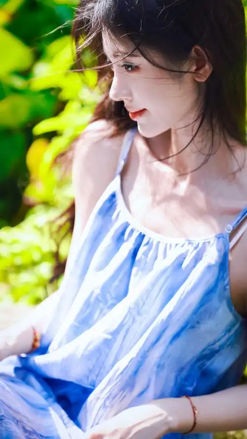 鞠婧祎蓝色夏天##鞠婧祎薄荷曼波风