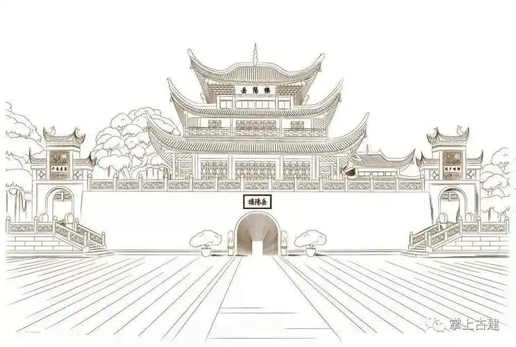 精美绝伦的古建筑线稿集锦