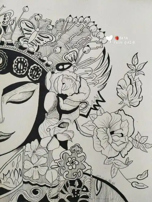 戏曲人物简笔画