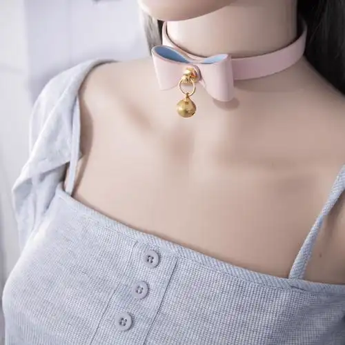 smko项圈女m定制刻字人用人戴真皮狗奴外出皮质可调节女生脖子颈五金