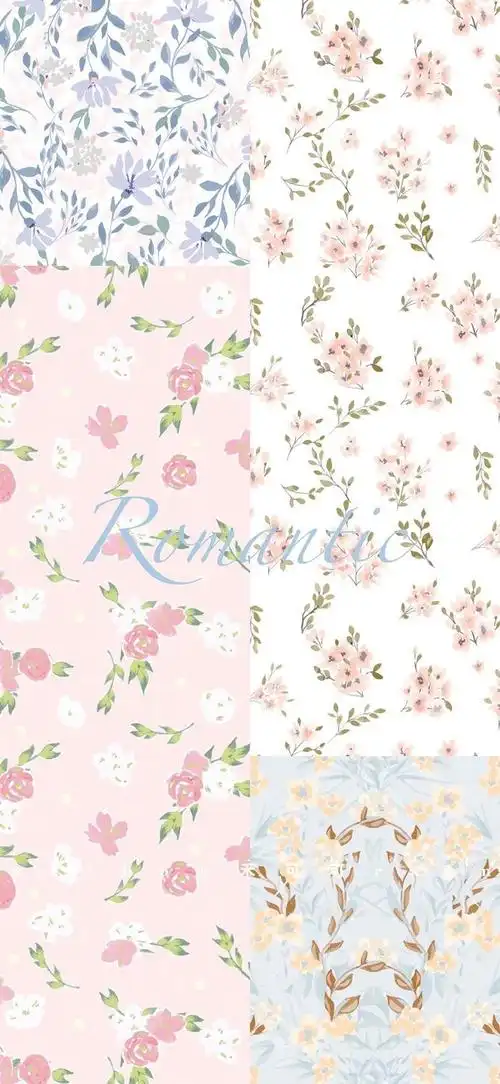 温柔浪漫小碎花平铺壁纸