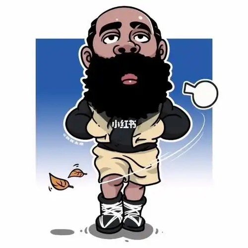 原创nba插画哈登的烦恼与忧愁