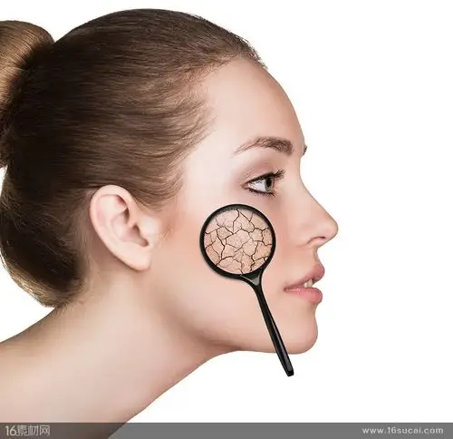 放大镜下干燥的美女皮肤高清图片 - 素材中国16素材网