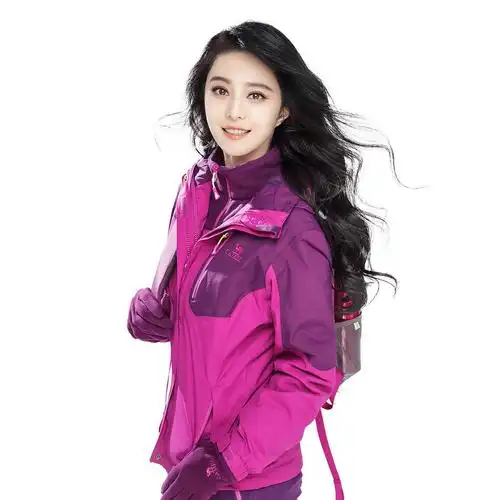 范冰冰同款骆驼户外防风耐磨可拆卸三合一两件套 女款冲锋衣